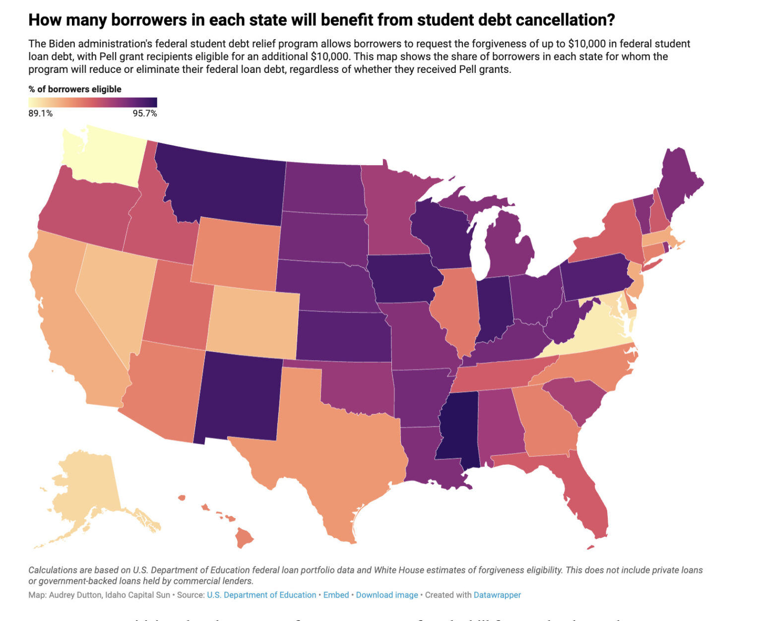 Student Loan Foregiveness Map